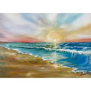 Rabia Ehsaan, Echoes Of Shorelines, 30 x 42 inch,  Oil On Canvas,  AC-REH-002